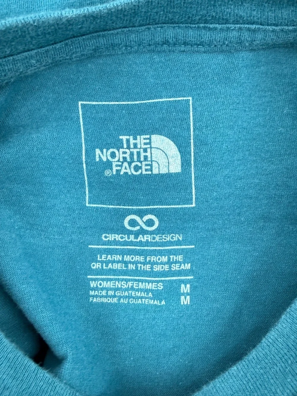 The North Face Teal Blue Graphic Gorpcore Outdoors Hiking T-Shirt Women M - Picture 4 of 4